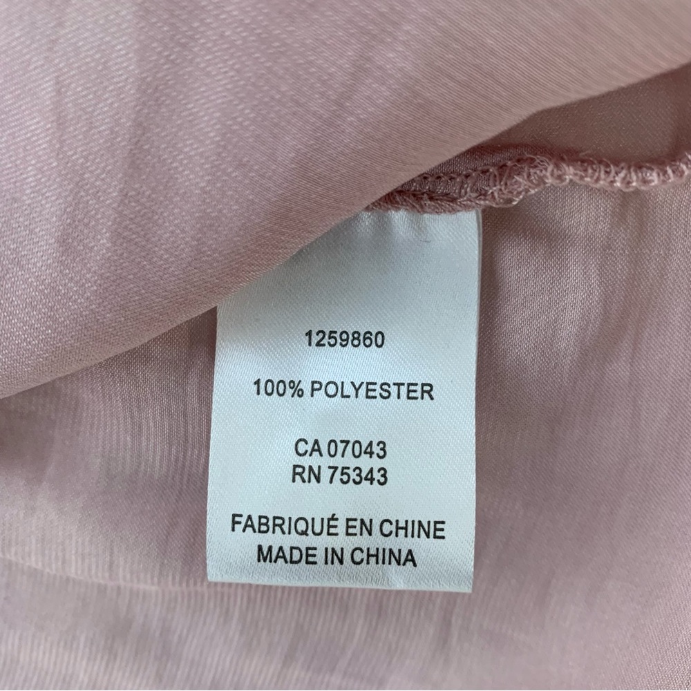 RACHEL Rachel Roy Silky Light Pink V-Neck Long Sleeve Blouse ~ Women’s XL - Picture 7 of 8